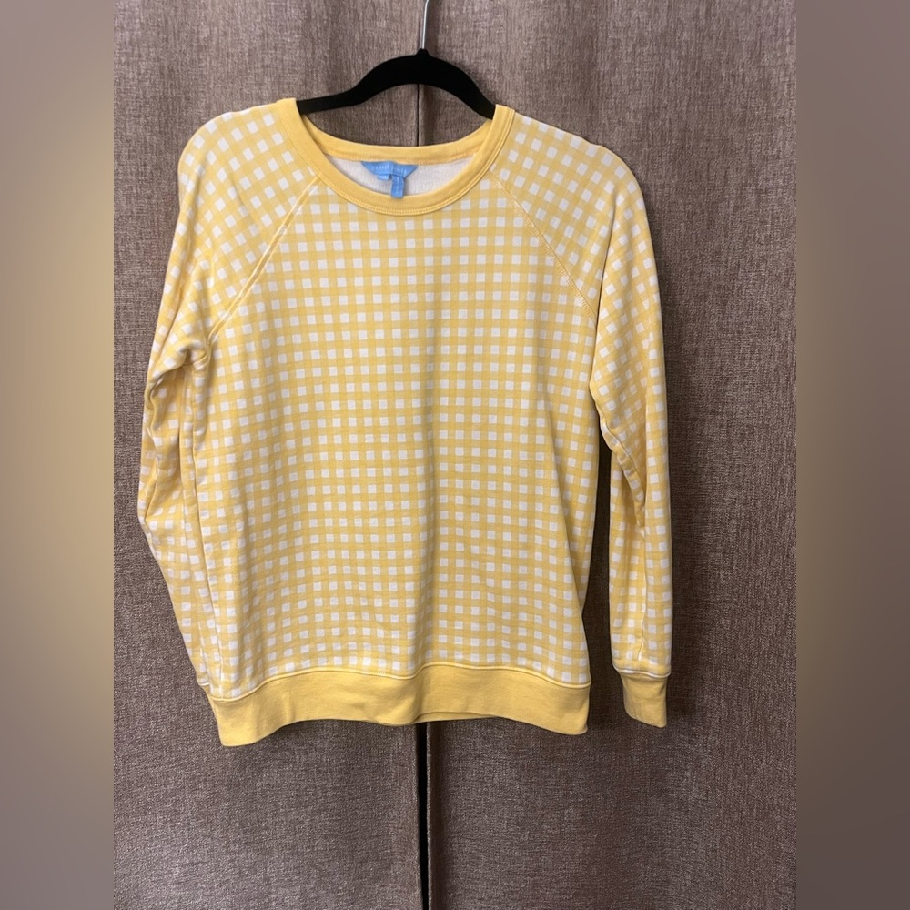 NWOT Draper James Natalie Yellow Gingham Top